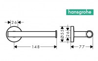 PORTARROLLOS SIN TAPA LOGIS UNIVERSAL HANSGROHE